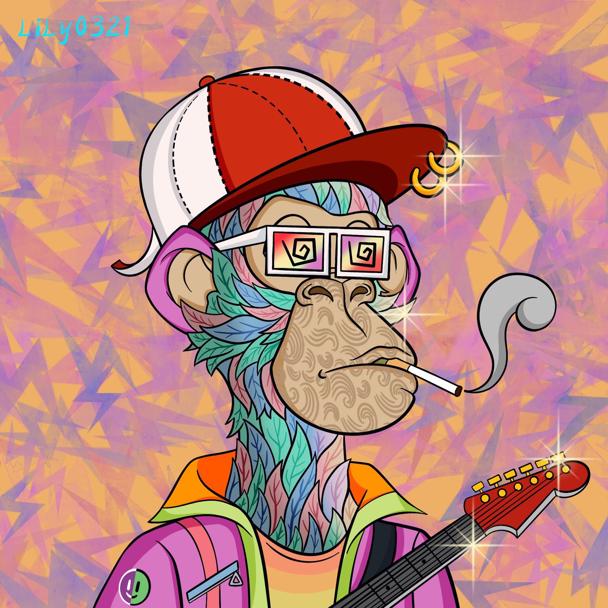 rock TrippinApe～～Hope to be rewarded～～ ❤️ 
<a href="/trippinapes/"></a> 
#TrippinApeNFT #fanartforTrippinApe