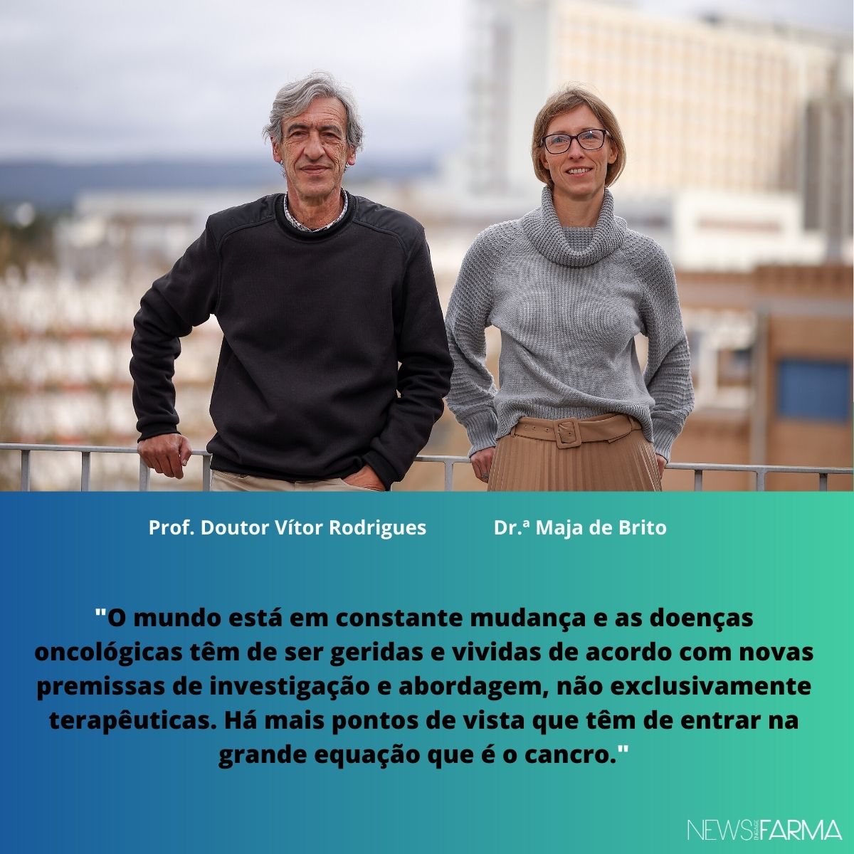 NewsFarma's tweet photo. #EUNAVIGATE: Um consórcio europeu propõe-se a testar uma intervenção suscetível de melhorar a #qualidadedevida dos doentes oncológicos acima dos 70 anos. O Prof. Doutor Vitor Rodrigues e a Dr.ª @MajaDeBrito contam-nos o que anteveem do projeto.
https://t.co/SPYFxaLrH6 https://t.co/5YrsECNZzb