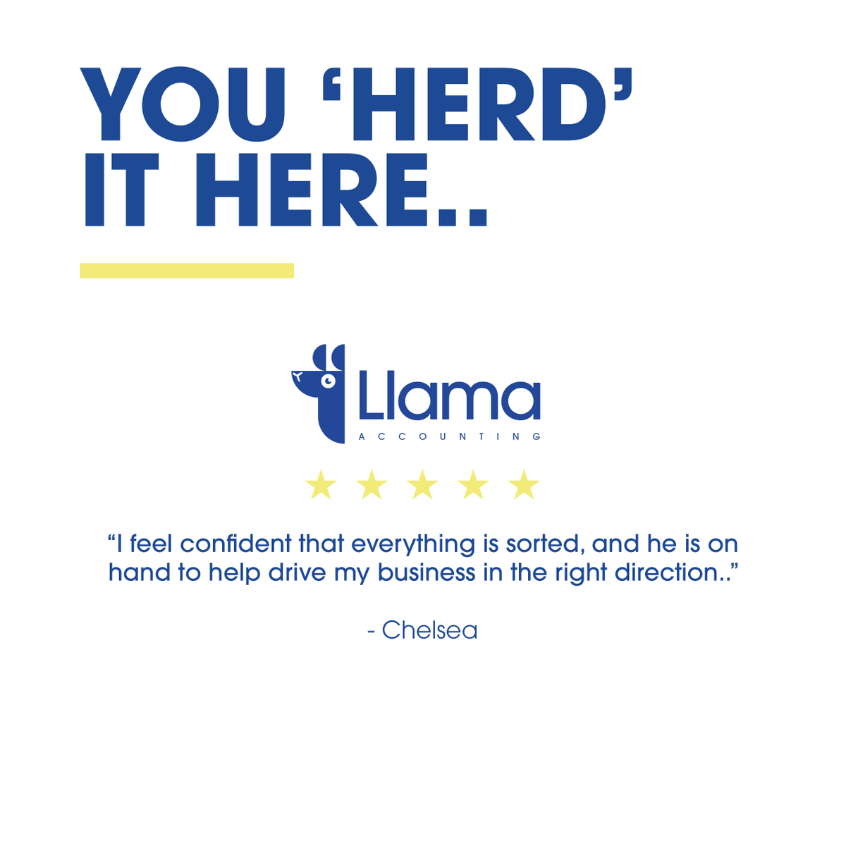 We’re always here to offer support to our clients!
If you’re looking for some support with your business, get in touch today

#LlamaAccounting #JoinTheHerd  #NoDramaWithLlama