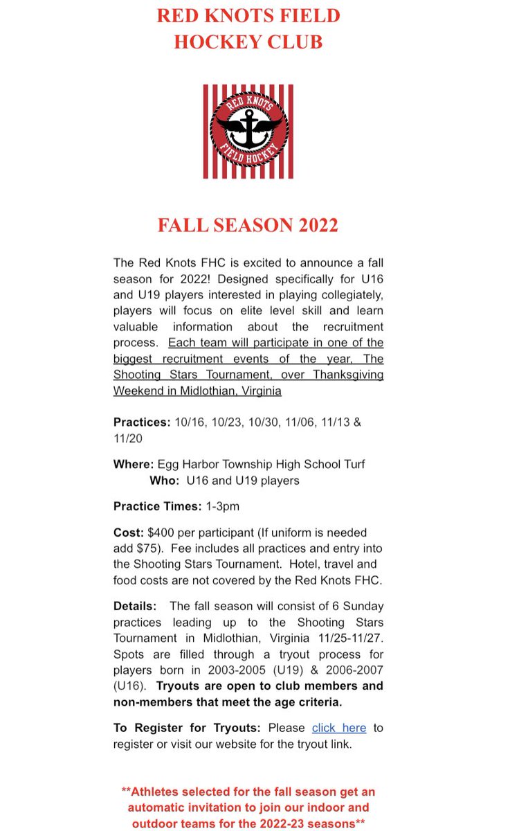 More info about our 2022 fall season below! To register click on link forms.gle/iMZKt8dK4zgaES…