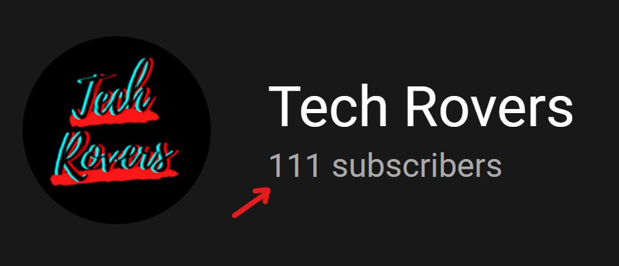 techroversYT's tweet image. Hoping to see this, next year with one more digit(1111) beside this beautiful sub count😉#youtube #subscribers #thankyou #target