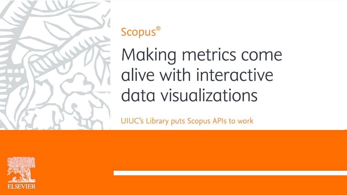 Scopus's tweet photo. Making metrics come alive with #InteractiveData visualizations: @UofIllinois puts Scopus APIs to work. Learn more here: https://t.co/CAIMLih8Ve
#ResearchMetrics https://t.co/gy1Sro3LN4