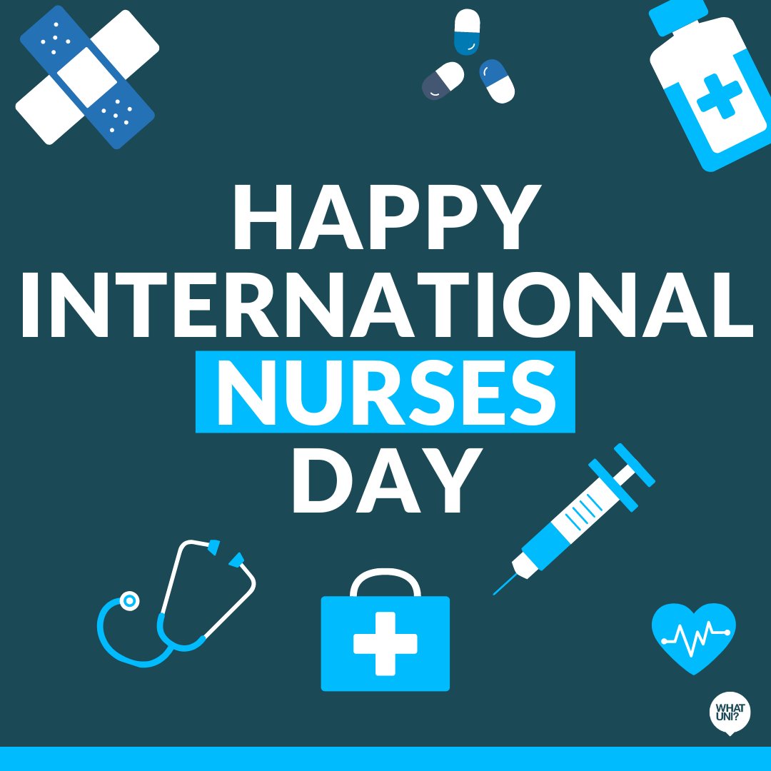 Whatuni's tweet photo. Happy International Nurses Day to those at the forefront of our healthcare!
Thinking of becoming a nurse? Learn what you need to study for a nursing career: https://t.co/U1rq5Auzk4
#nusing #career #work #study #uni #university #student #nhs #healthcare https://t.co/9RSI8UVA2i
