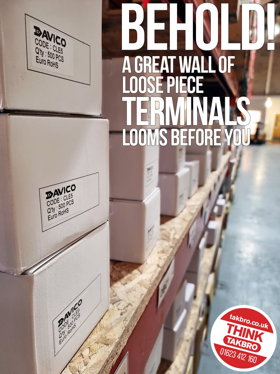 ThinkTakbro's tweet photo. Contact us on ☎️01623 412 160 or 📧sales@takbro.co.uk

#thinktakbro #electrics #electricengineering #engineering #electronicengineering #electrician #electroniccomponents #distribution #warehouse #davico https://t.co/xwLL6wuceQ