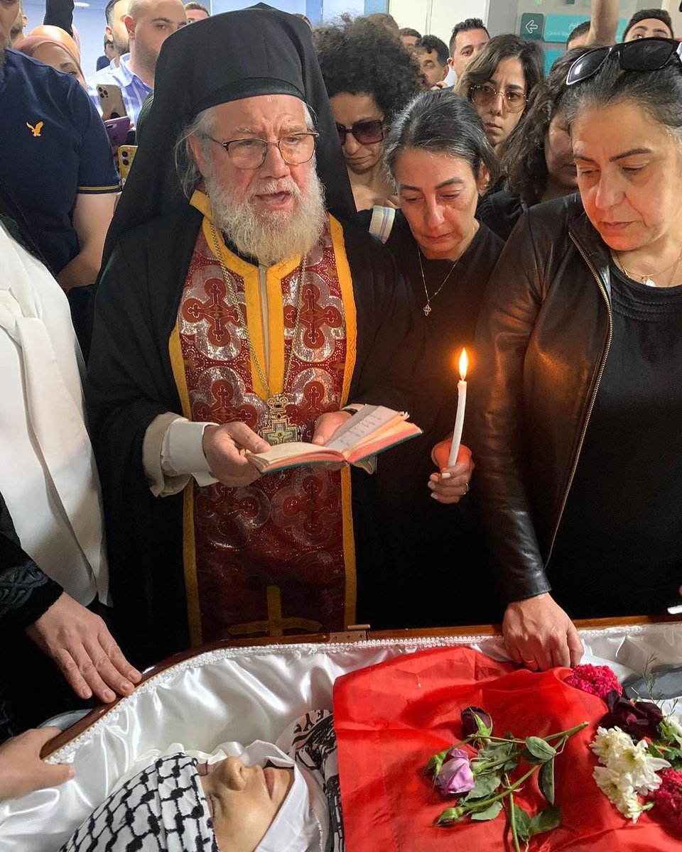MuhammadSmiry's tweet photo. Farewell of the Palestinian journalist Shireen Abu Aqleh who was murdered yesterday by lsraeli forces in Jenin.

We will never forget. https://t.co/6y8IGAV6zr