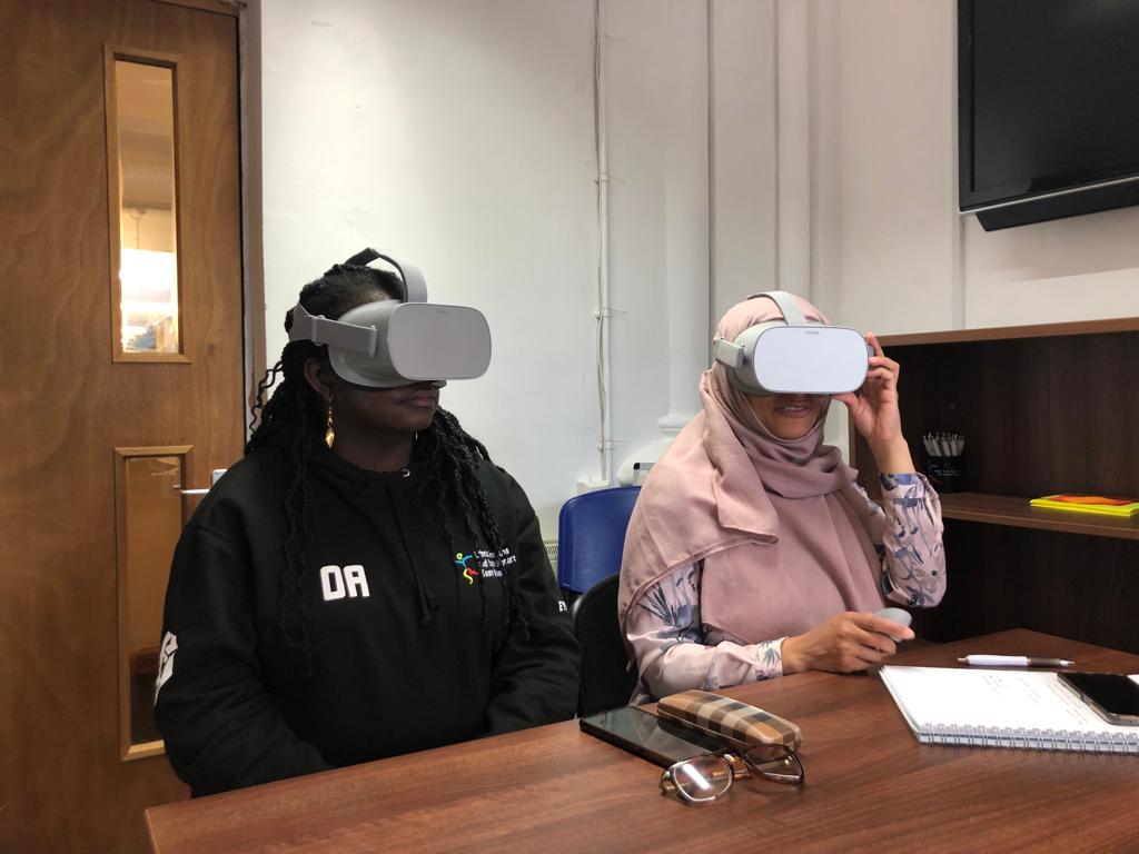 BasitDCW's tweet photo. Nice to be back at @eystwales yesterday afternoon! Delivering 'Using Virtual Reality' session to youth drop-in centre team with @MikeOHaraDCW. Look forward to hearing about the digital activities you introduce to young people. #digitalinclusion #youthwork #newopportunities https://t.co/X4nUQLYRRS