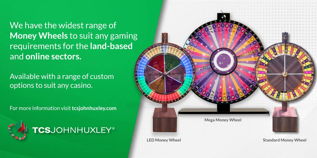 TCSJH_Gaming's tweet photo. We have the widest range of Money Wheels to suit any gaming requirements for the land-based and online sectors. Read more here https://t.co/KbNQgos6hn #moneywheel #gaming #casino #onlinegaming https://t.co/CrRKEXWIys