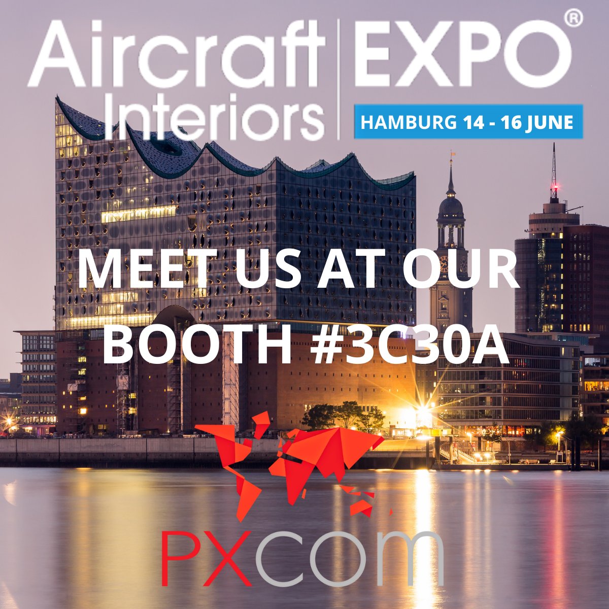 pxcom_media's tweet photo. Next month @pxcom_media team will be in Hamburg for #AIX2022 from June 14-16. We’re delighted and excited to meet you in person again after years of e-meeting!
Contact us: contact@pxcom.aero
Book your appointment now: https://t.co/Q43gnb4zkb
#ifec #wirelessife #aix2022 https://t.co/gJhjm0DhoZ