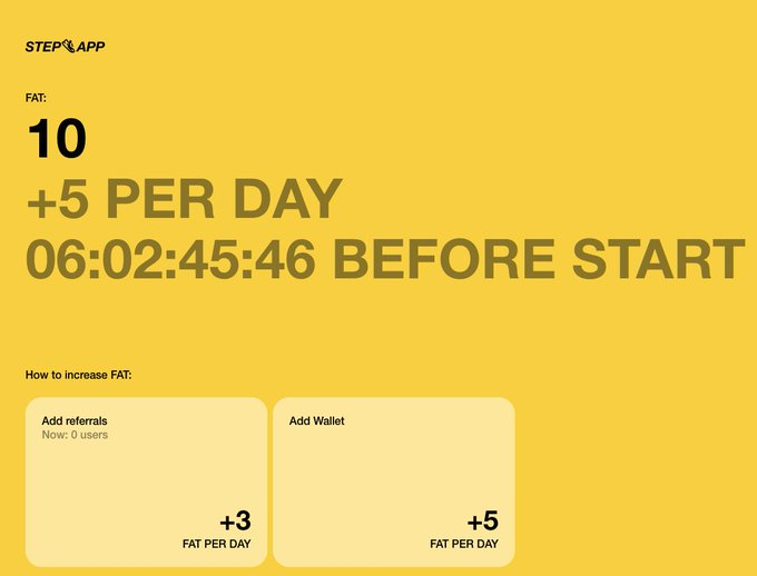 AlecDex's tweet photo. @StepApp_ Earn FAT points
just click below and you start earning FAT

https://t.co/OvTtdaInDy https://t.co/2WaFC7bOnF
