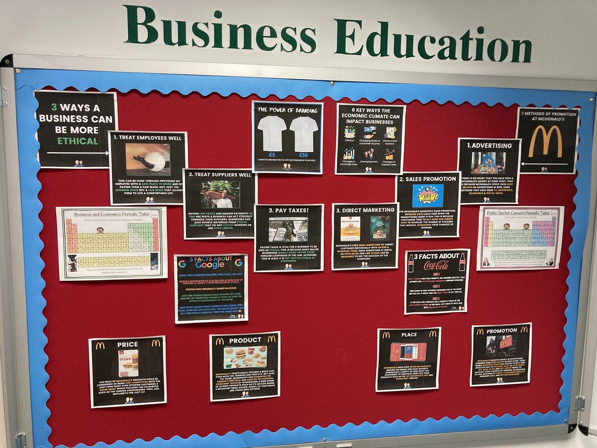 Our new noticeboard has now been filled 😀