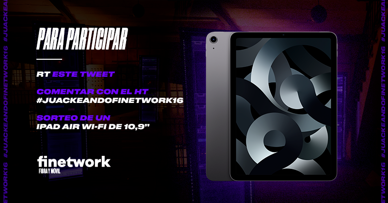 finetwork's tweet image. 🔥JUEVES CON J DE JUACKEO🔥

SORTEO DE UN IPAD AIR WI-FI DE 10´9".

Para participar:

1. RT este tweet
2. Comentar con el HT #JuackeandoFinetwork16

Cuanto más comentéis, más posibilidad de ganar. ¡¡Mucha suerte a todos!!

Ganador/a a las 17:00h.

#JuackeandoFinetwork16