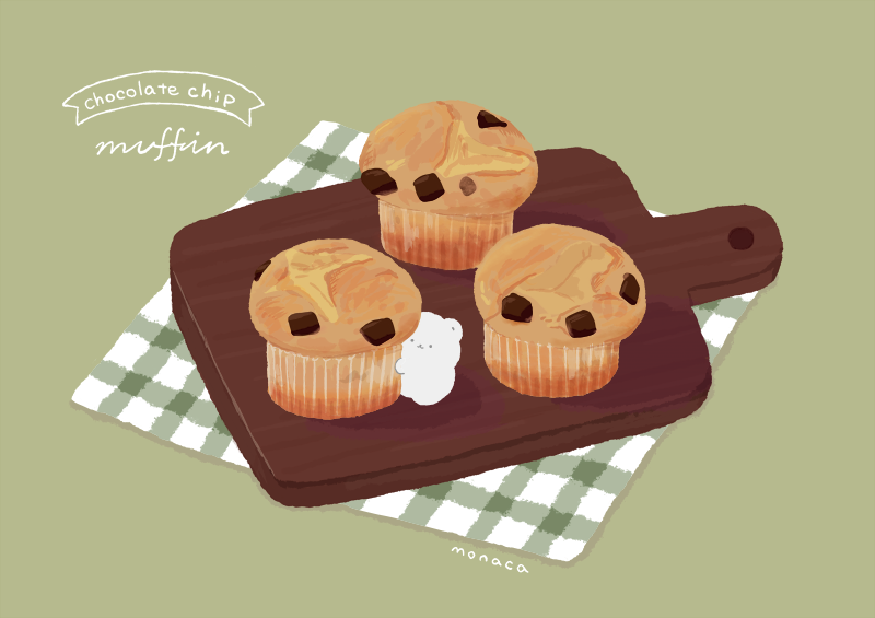 もなかもち マフィン イラスト Illustration 食べ物イラスト ゆるいイラスト T Co Kkdphimedd Twitter