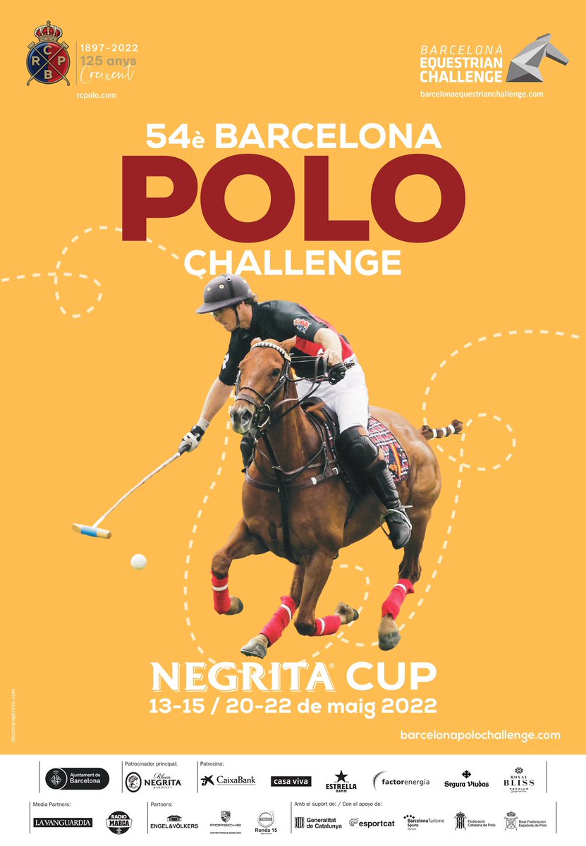 ¡Mañana gran cita con el mejor polo! 
Comienza en el RCPB la 54 edición del Barcelona Polo Challenge Negrita Cup. 
Del 12-15 y del 20-22 de mayo el mejor polo en el corazón de Barcelona. rcpolo.com/barcelonapoloc…

#bpcnegritacup #negrita  #rcpb #elmejorpolo