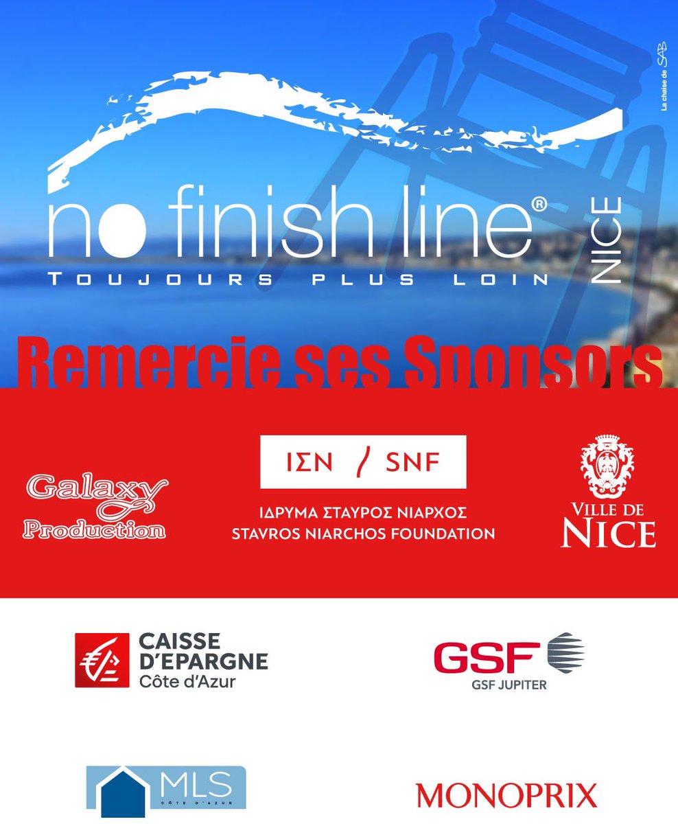 NoFinishLine06's tweet photo. 🙏 SPONSORS : MILLE MERCIS 🙏
@VilledeNice @SNForg #GalaxyProduction @GSFproprete @CE_CotedAzur @MLS_Cote_d_Azur @Monoprix 
@lignesdazur @credit_agri_PCA #HOMME5 @leecooper_fr @Docapost @BouyguesBat_SE @KISSFMFRANCE @ACHotels @NoFinishLineMC 
#nofinishline #nflnice2022 #sponsor https://t.co/sLniYbtWws