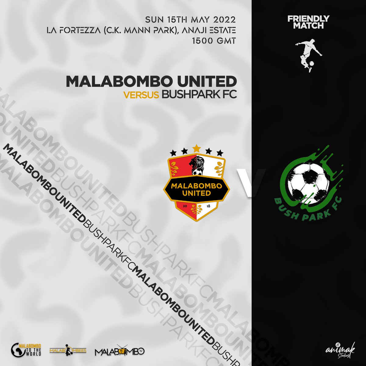 First Match of the Year!!!
Let's go lads 🔥🔥🔥

@malabombo_utd vrs BushPark FC

#malabombo2theworld 
#lafortezzaAnaji
#1300GMT
#15thMay