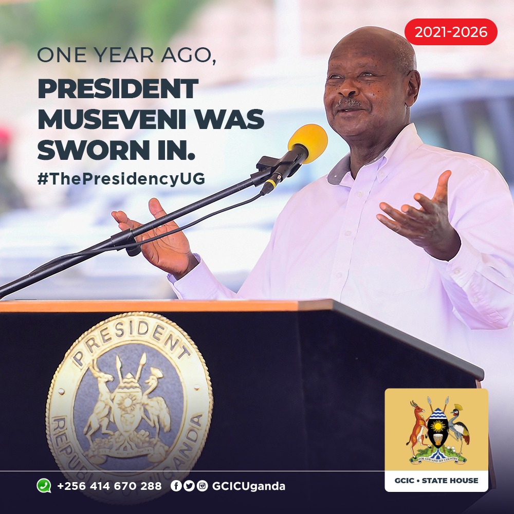 Today marks one year since @KagutaMuseveni was sworn in as the President of the Republic of Uganda.@GovUganda
#ThePresidencyUG