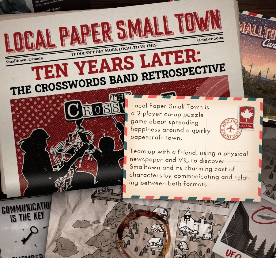 What’s LPST all about? It’s a 2-player coop puzzle game about spreading happiness around a quirky papercraft town. Team up with a friend, using the newspaper and #VR, to discover Smalltown and its charming cast of characters.

#indiegamedev #indiegames #gamedev #games #coopgames
