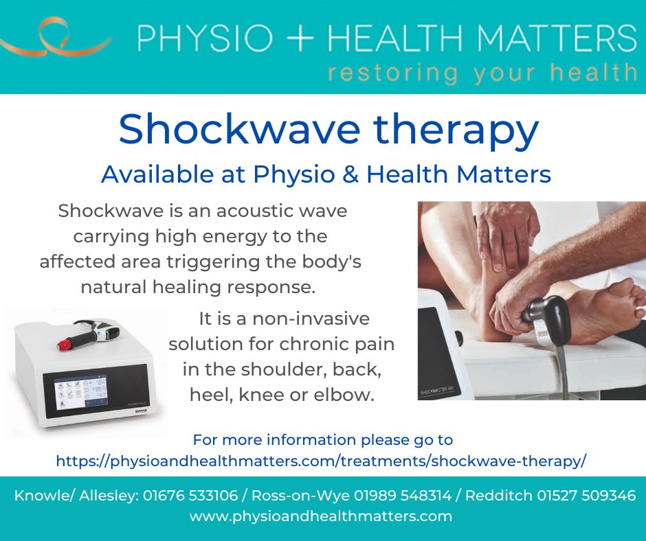 PhysioAndHealth's tweet photo. For more information, please visit https://t.co/w6DkUMcc6l 
#physioandhealthmatters #rossonwye #knowle #allesley #redditch #shockwavetherapy #shockwavetreatment #chronicpain https://t.co/Gctpm8r1Dy