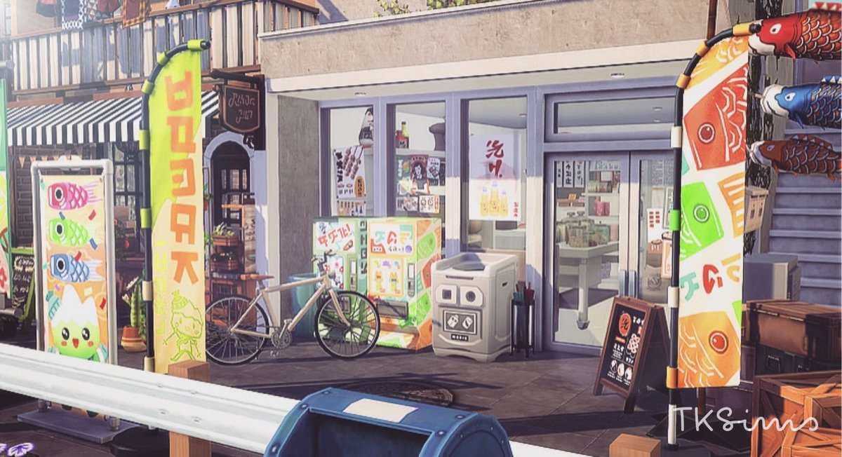 tkinterior_0oy's tweet photo. New Video 🚲🎏🛍✨

Japanese Shopping Street
•30×20
•No CC 
•Gallery ID➡️tksims__0oy 
                     or #tksims 

I hope you like it 🧡✨

#TheSims4 #Sims4
#Sims4PS4 #PS4share 
#ShowUsYourBuilds 

 [Speed Build] ➡️https://t.co/77E6ovxygh https://t.co/v2PbaTaqxb