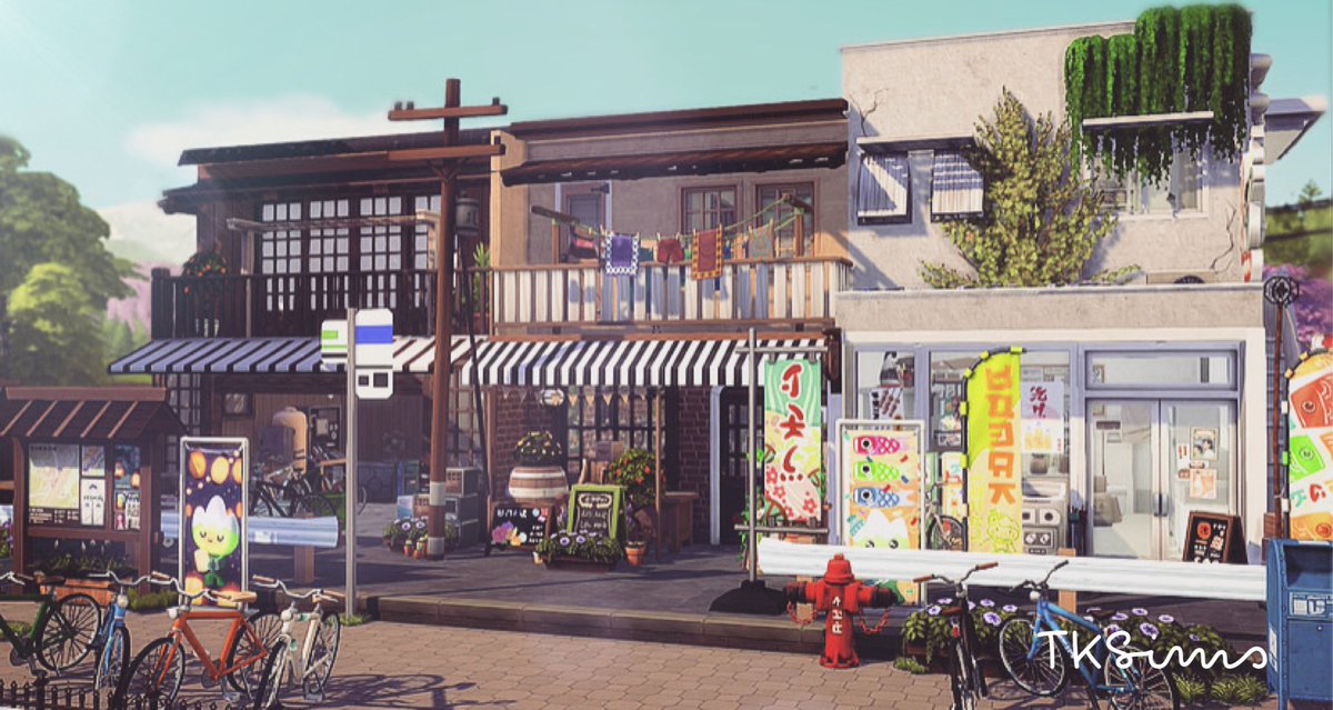 tkinterior_0oy's tweet photo. New Video 🚲🎏🛍✨

Japanese Shopping Street
•30×20
•No CC 
•Gallery ID➡️tksims__0oy 
                     or #tksims 

I hope you like it 🧡✨

#TheSims4 #Sims4
#Sims4PS4 #PS4share 
#ShowUsYourBuilds 

 [Speed Build] ➡️https://t.co/77E6ovxygh https://t.co/v2PbaTaqxb