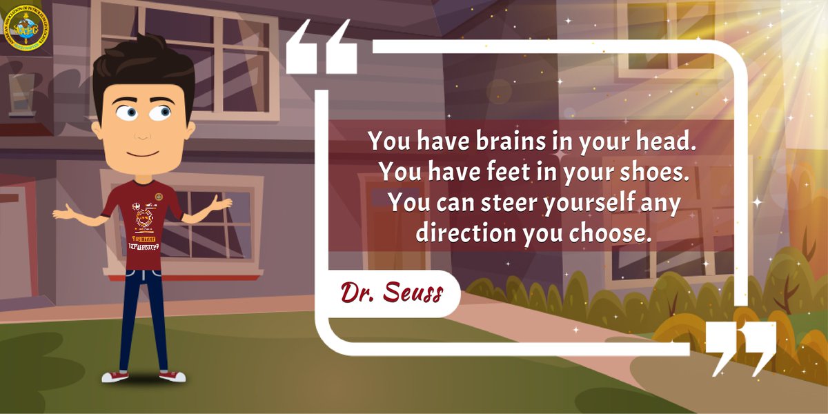 AAPGSUSC's tweet photo. You have brains in your head. You have feet in your shoes. You can steer yourself in any direction you choose.

#Morning_With_Joe https://t.co/LQfkE5RHQ4