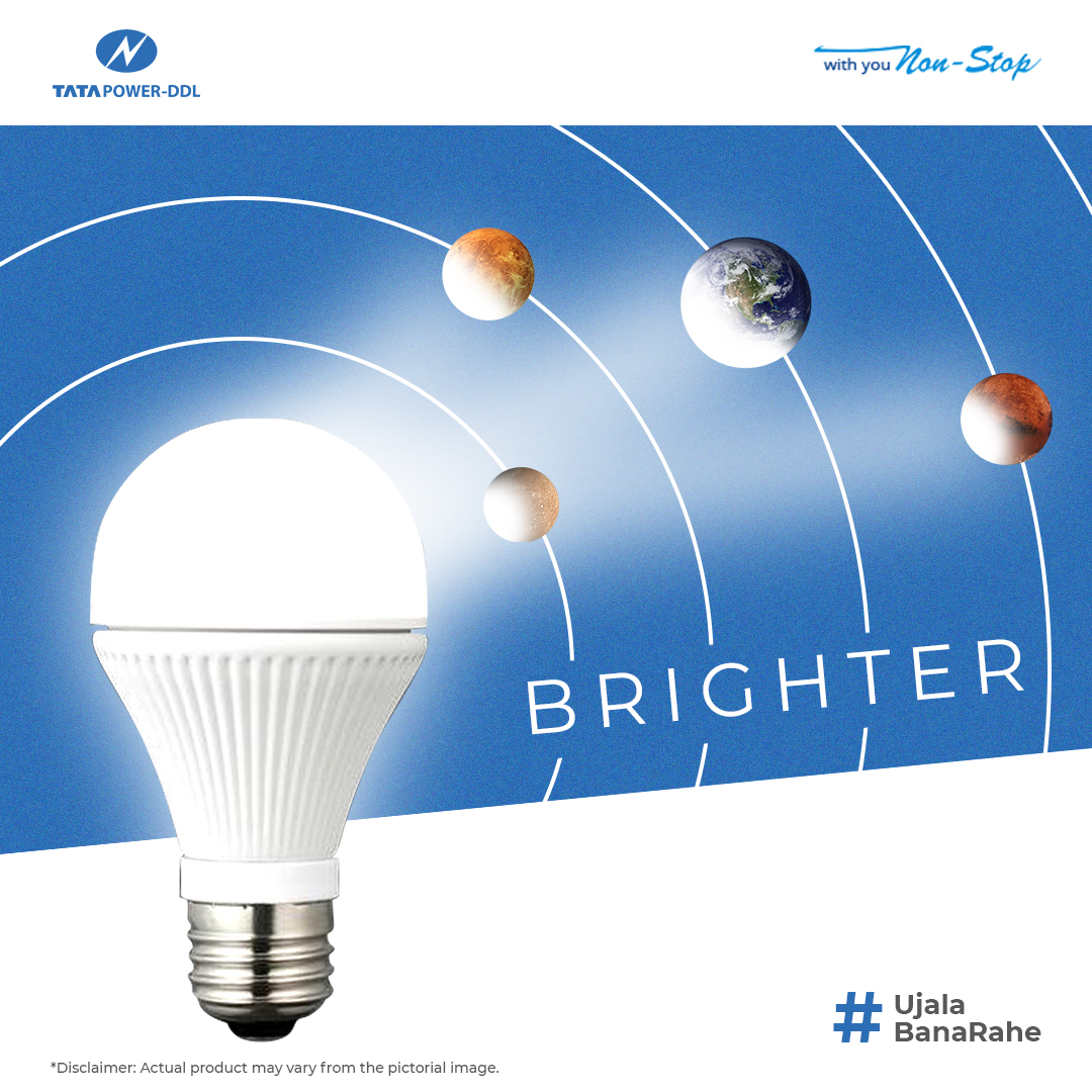 tatapower_ddl's tweet photo. Today's wastage is tomorrow's shortage! 
Switch to Tata Power-DDL's sustainable and energy-efficient LED bulbs and contribute to a greener tomorrow.

To know more, please visit: https://t.co/8FynC53EYu

#TATAPowerDDL #EnergyEfficient #UjalaBanaRahe #CostFriendly https://t.co/EKVG3H72l7