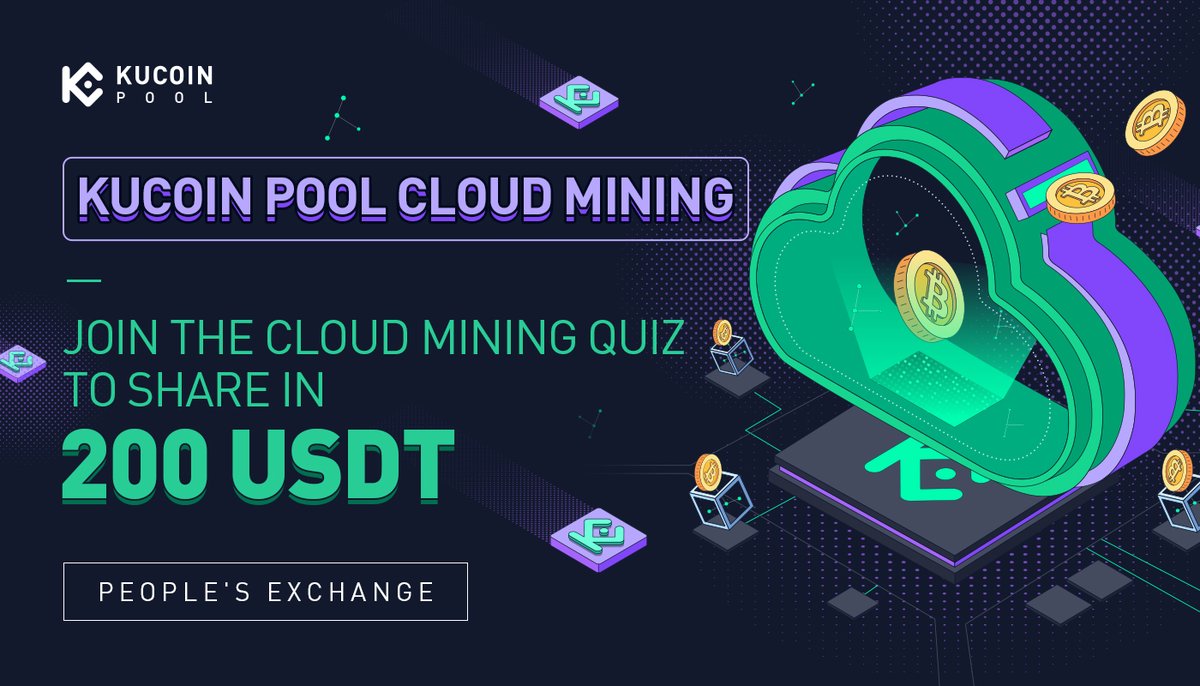 kucoincom's tweet photo. Participate in the #KuCoinPool Cloud Mining Quiz, 200 $USDT Giveaway!

✍️ Answer all questions in the form: https://t.co/2IfLGsacYt

Tip: Join our community on Telegram and you can find the answers in the pinned FAQ: https://t.co/27Q3WZgjZD https://t.co/syj8NAW7KV