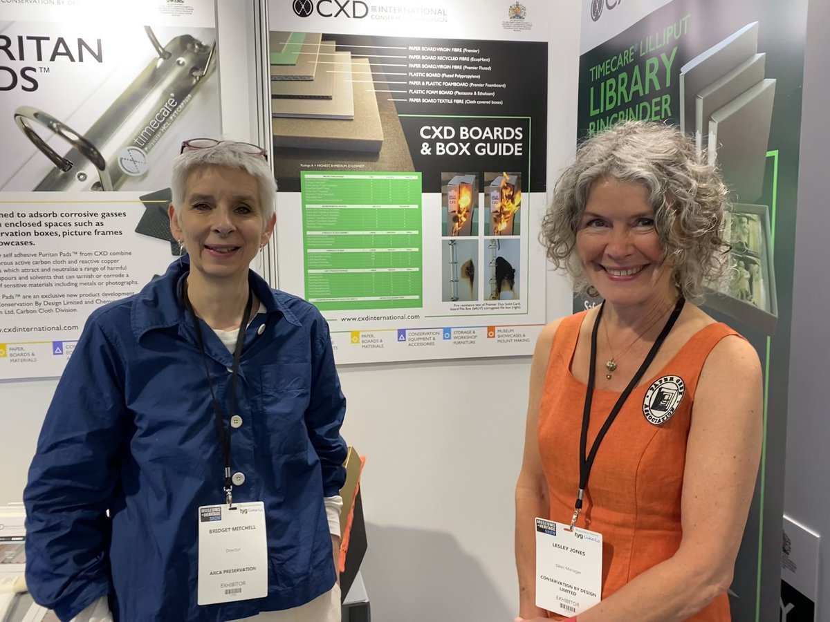 LesleyJ15846963's tweet photo. Come and talk to the experts about #bookconservation using #archivalboxes at #museumsandheritageshow @MandHShow https://t.co/OtsC56oFmn