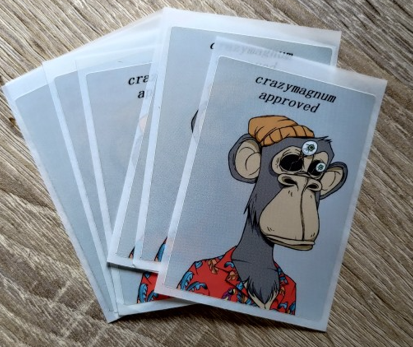ChathushkaRodr1's tweet photo. BoredApeYC: RT @crazymagnumETH: got some stickers for the next conference/event 😍 #BAYC @BoredApeYC https://t.co/Z6J4yRGpel