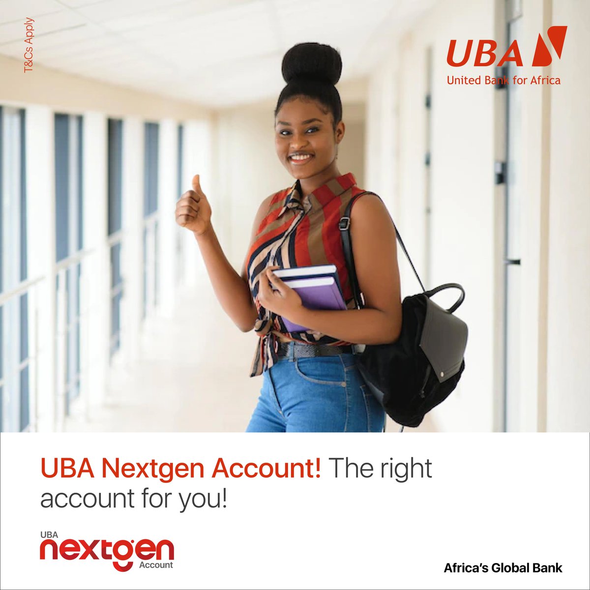 UBAUganda's tweet photo. Are you aged 18-25 years?!!! We’ve got your back in this back to school season. Get the account best suited for your needs – the #UBANextGen Account. You will get an instant ATM Card free of charge and the account has no additional charges.
🧵1/2 https://t.co/HSCrI5nMN3