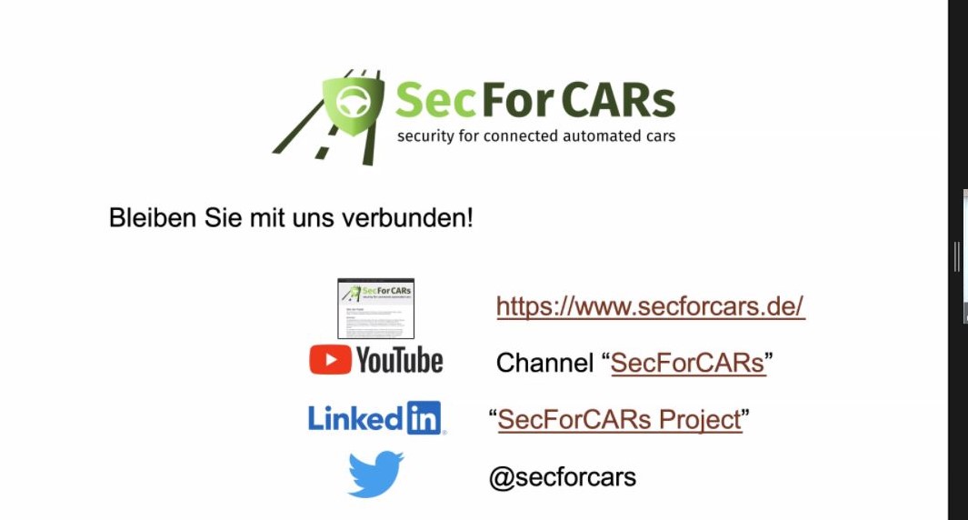 secforcars's tweet photo. Das war eine komplexe und interessante Diskussion. Vielen Dank an eure Teilnahme und bleiben Sie mit uns verbunden!
Youtube channel: https://t.co/Hl2lAv2qCa
Twitter:
https://t.co/hW3ZERn6FC
Website:
https://t.co/iCUKYoWgnT
#sercforcars #VDIVDE #security #automateddriving https://t.co/BTfWa59siP