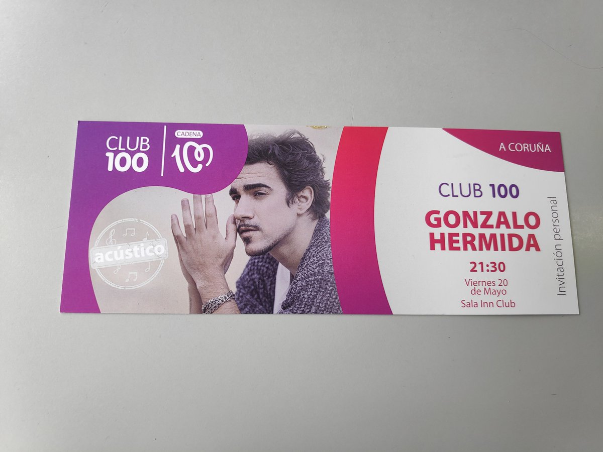 copecoruna's tweet photo. 🎵 Club 100 de Cadena 100 trae en exclusiva a A Coruña a Gonzalo Hermida @hermidagonzalo 
📅 Será el viernes , día 20 de mayo en la Sala Inn Club 
🎟️ Puedes conseguir las invitaciones en la emisora de Linares Rivas, 7-6, 7º. De lunes a viernes y de 9 a 16h https://t.co/kzhPIXssGm