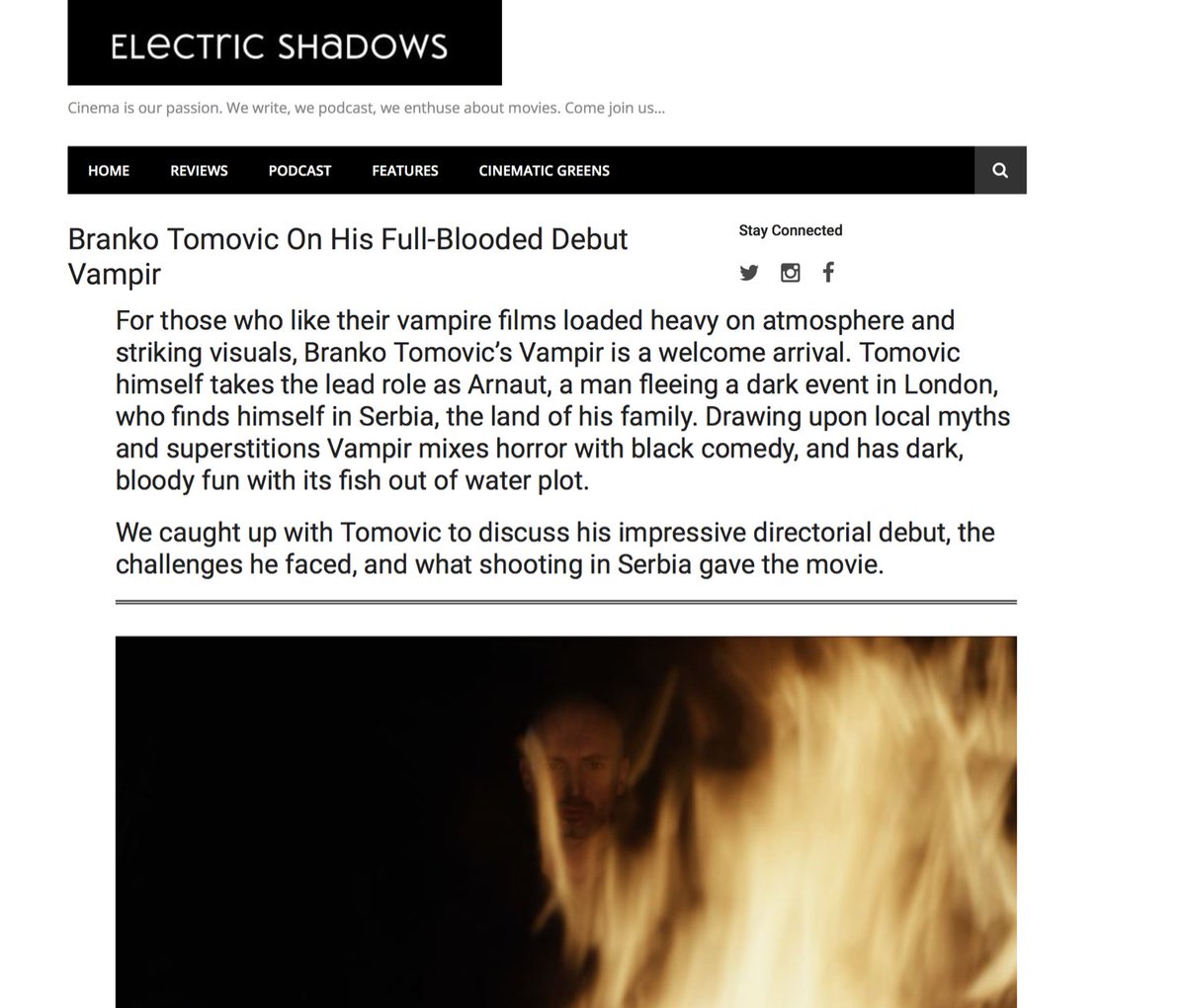 VAMPIRthefilm's tweet photo. Thank you for the interview Electric Shadows! 🖤

Full write up on https://t.co/wYE0r5JfVe

@Rob_A_Daniel #vampir #brankotomovic #evaras #folkhorror #USrelease #UKrelease #vampirefilm https://t.co/kmjEzGu0oB