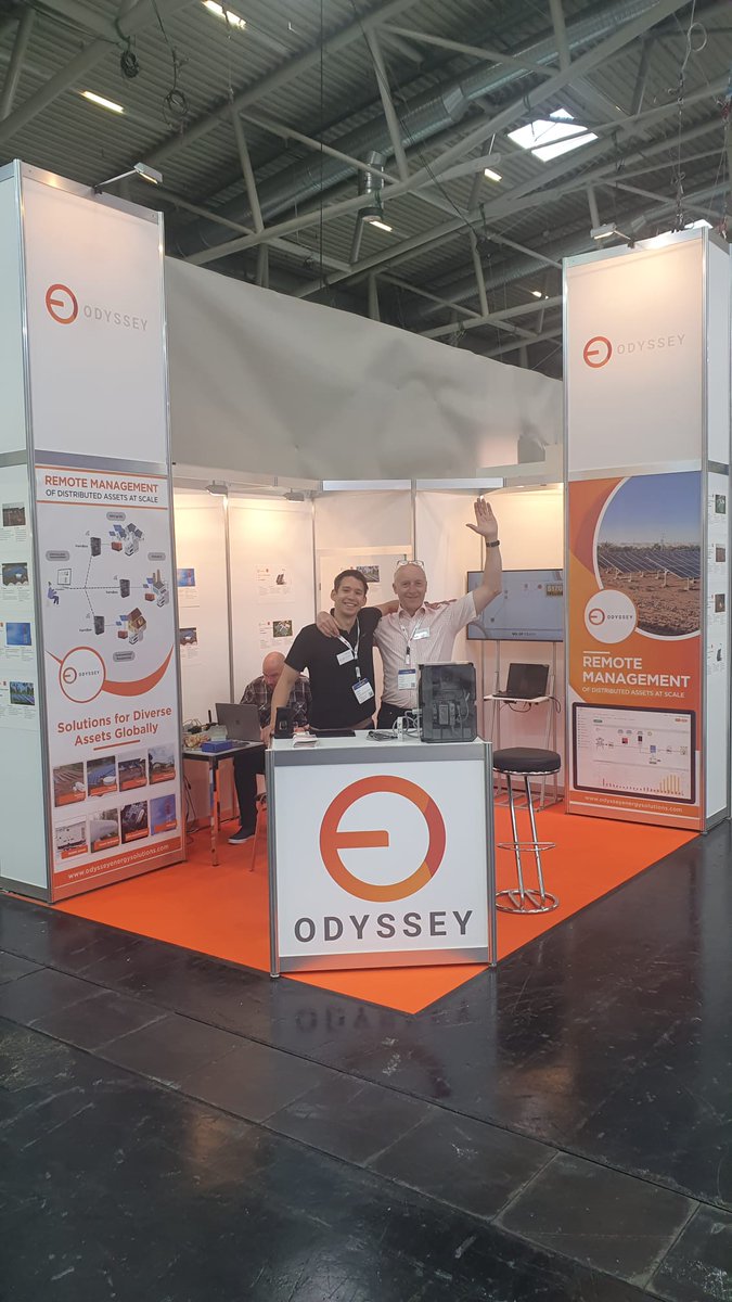 OdysseyEnergyS's tweet photo. After an exciting Day 1 of #Intersolar we are all geared up for Day 2! Please visit us at Booth B3.353, or book time with us here: https://t.co/pfAGHi8xjj
 
Also, hear our experience in 'Remote Management Technologies in Distributed Power'.
May 12th- Room B.11-14:50–15:10 https://t.co/5kQnCOYhUl