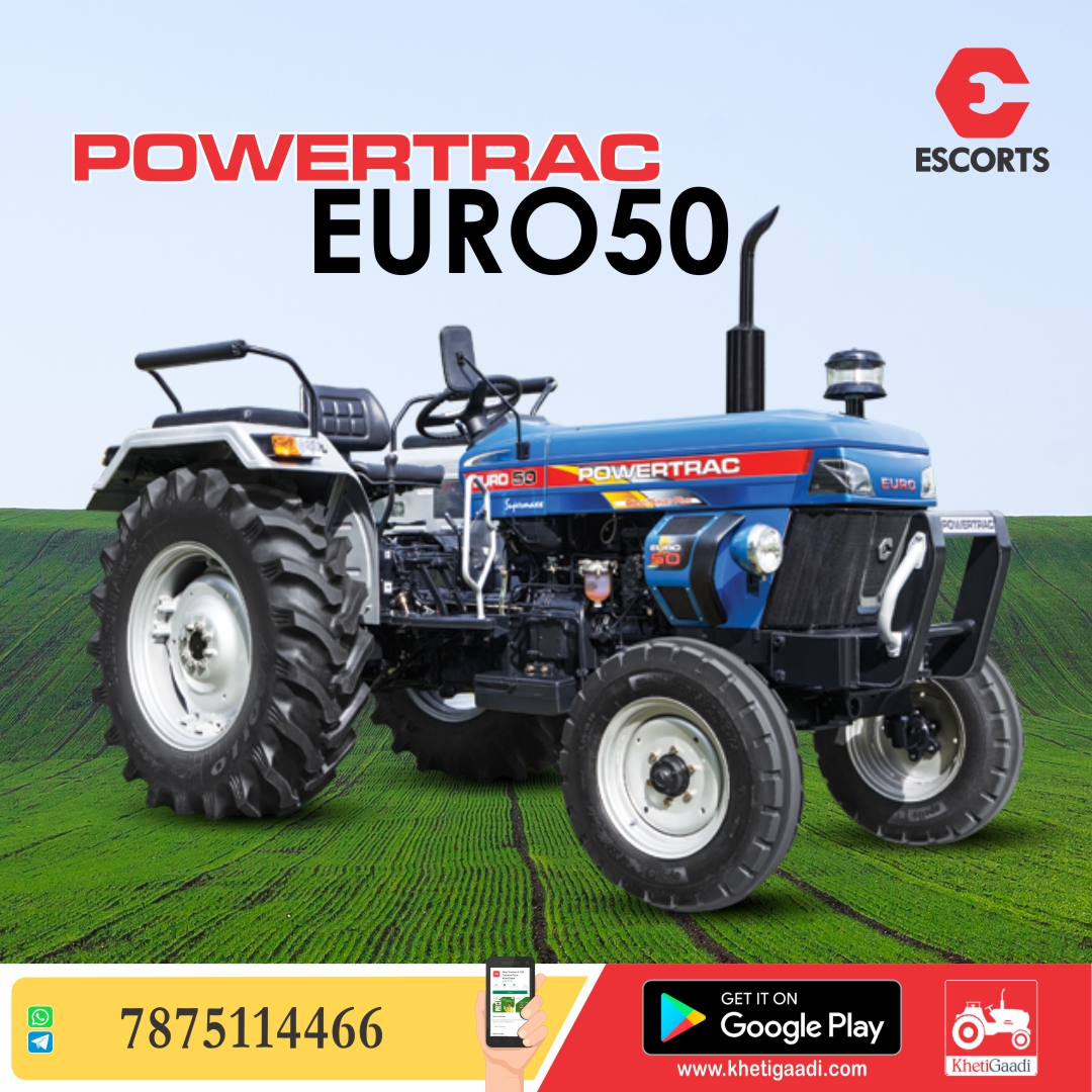 khetigaadi's tweet image. Powertrac Euro 50 🚜
✔️ 50 HP Engine
✔️ 8 Forward + 2 Reverse gears
✔️ 2200 Engine Rated RPM
Click here to know more ➡️ khetigaadi.com/new-tractor-mo…
#PowertracTractors #TractorModel #KhetiGaadi #tractor #tractorprice #tractorSpecifications #Agriculture #Farming