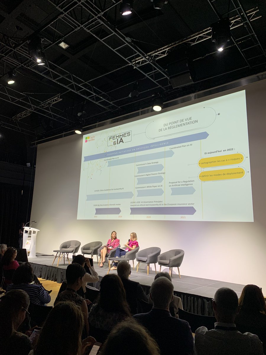 InterElles's tweet photo. Florence Peutin (@IntelFrance) &amp; Roxana Rugina (@impactaiFrance) nous rappellent le contexte du lancement du Pacte Femmes &amp; IA ! 

#InterL22 #FemmesetIA #AI https://t.co/6RhEWlbbgW