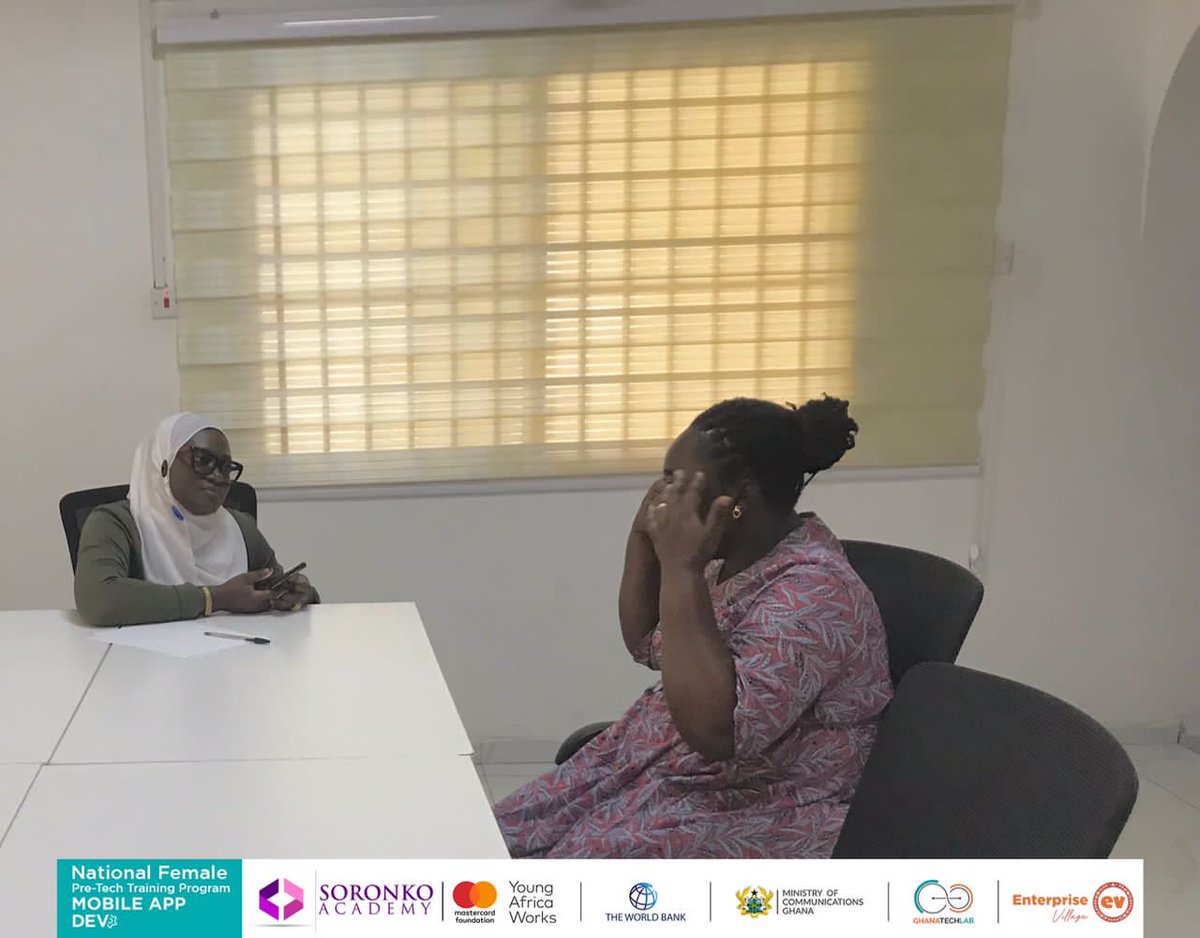 EVhubaccra's tweet image. Interviews for the upcoming National Female PreTech Training Program in Data Science and Analytics commenced today. They assured us maximum commitment to the training once it begins.
#GTLImpact
#PreTechtraining
#DataScienceAndAnalytics
#YoungAfricanWorks
#soronkoimpact