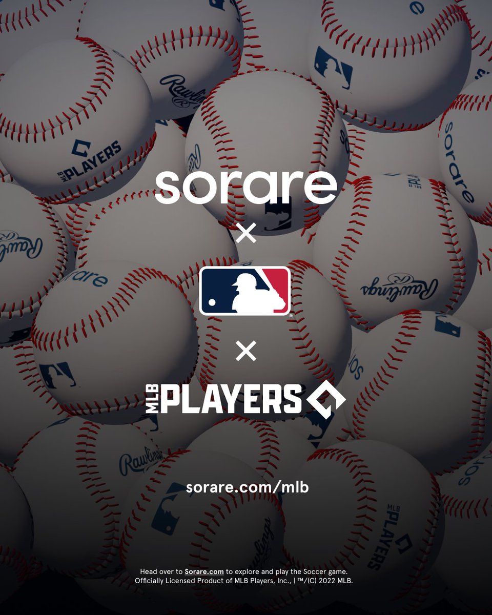BREAKING: Sorare becomes the Official NFT Baseball Game Partner of <a href="/MLB/">MLB</a> and <a href="/MLBPlayersInc/">MLB Players</a>.