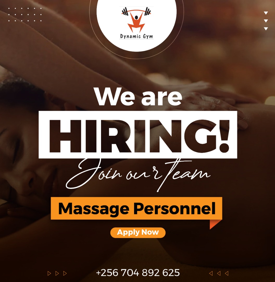 DynamicGym1's tweet photo. Would you like to join our team? We are hiring a Massage Personnel. Call us on +256704892625 to apply. 

#DynamicGym #Hiring #Jobs #Applynow https://t.co/JFNIpGcPWG