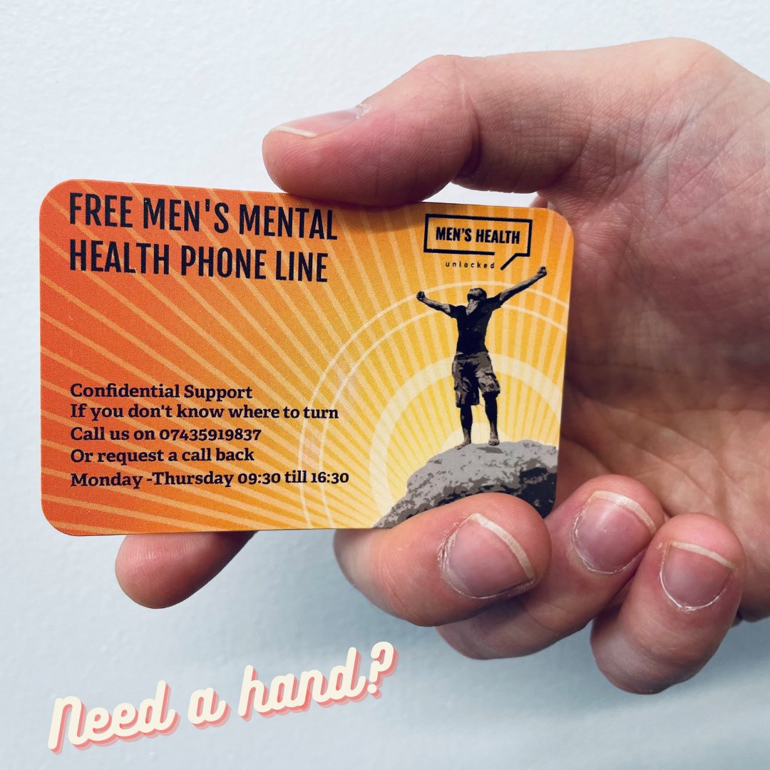 We have launched our brand new phone line for men in Leeds. Please help us get the word out by sharing this. 

Need a hand? Call us on 07435 919837 for a free confidential chat
<a href="/mhuleeds/">Men's Health Unlocked</a> <a href="/Touchstone_Spt/">Touchstone</a> #mensmentalhealth