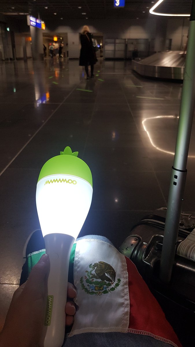 Irasor20's tweet photo. Llegando al aeropuerto de Frankfurt...lista para el @kpop_flex #MAMAMOO 💗🇲🇽 https://t.co/PJz7aGnyct