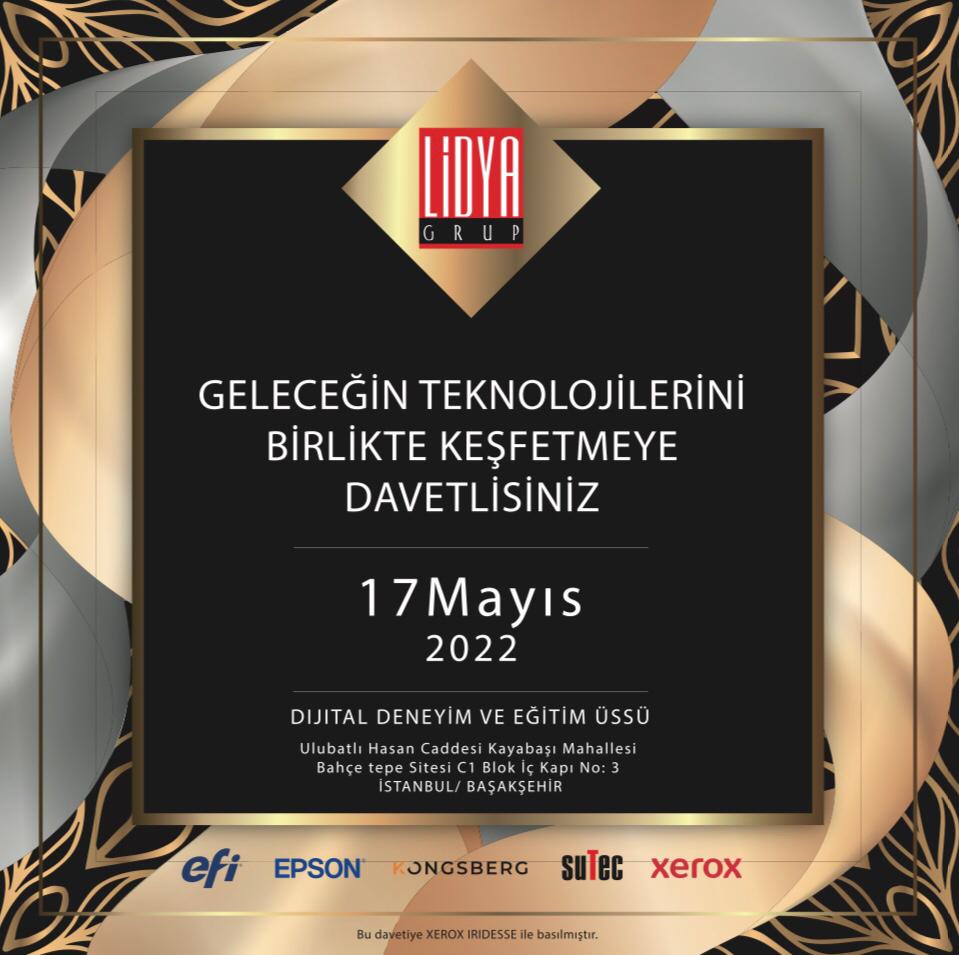 GrupLidya's tweet photo. Geleceğin teknolojilerini birlikte keşfetmeye davetlisiniz. Lidya Grup Dijital Deneyim ve Eğitim Üssü, 17 Mayıs 2022 tarihinde, Başakşehir'deki Merkez Binasında açılıyor. #lidyagrup #xerox #epson #efi #sutec #kongsberg #dijitaldeneyimveeğitimüssü https://t.co/O1B31ngX1e