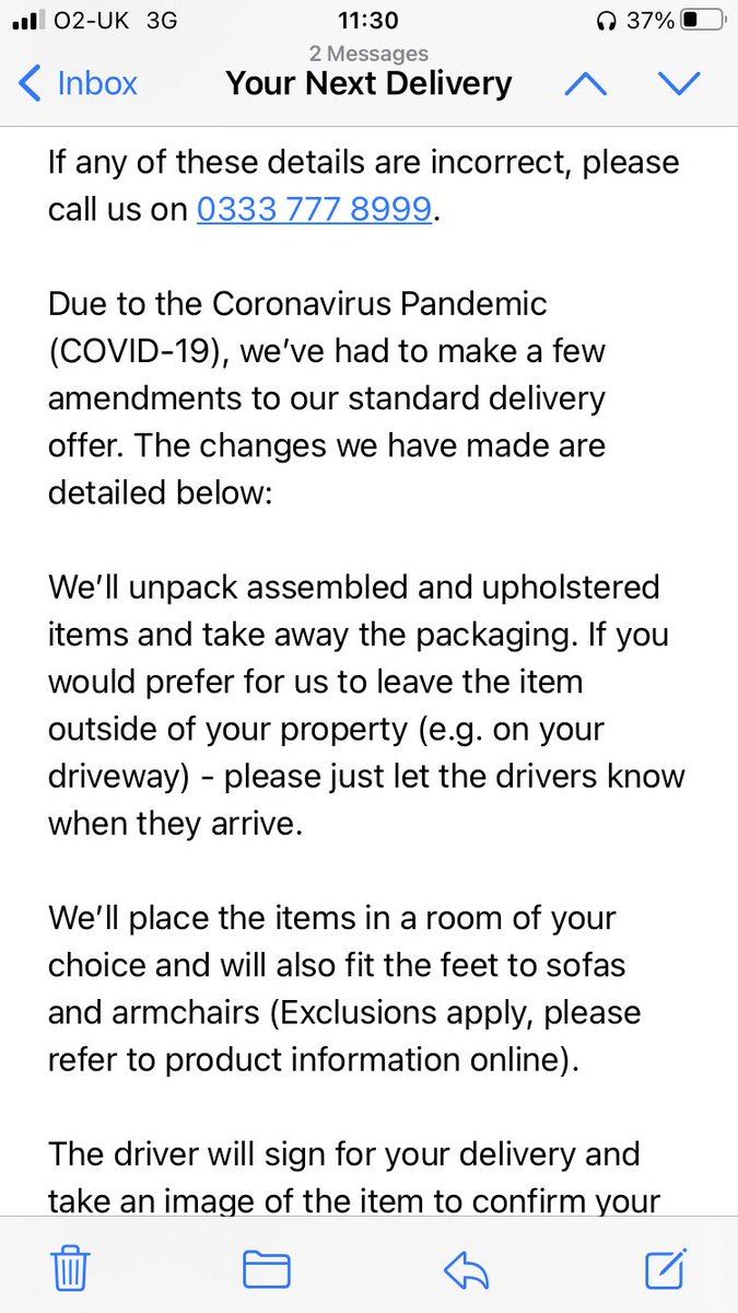 nissle1985's tweet photo. @nextofficial your delivery drivers didn’t really follow the brief in the email did they?! https://t.co/8GhUvMIRQE