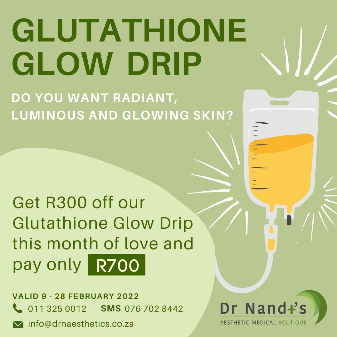 Would you like glowing, rejuvenated, blemish-free skin? Glutathione  rejuvenates skin and provides a dewy appearance. It is also a powerful  agent to treat melasma, keratosis and hyperpigmentation caused by injurie's  which have