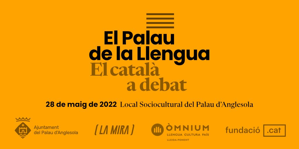 lamira's tweet photo. El dissabte 28 de maig el Palau d’Anglesola serà “#ElPalauDeLaLlengua”. Es parlarà de llengua, de la llengua de tots: el català. I ho farem amb un estol d'experts, periodistes i influenciadors. Vindreu?

📲 Inscripcions gratuïtes a https://t.co/SIbbgg07Cr https://t.co/ml38jBqRxA