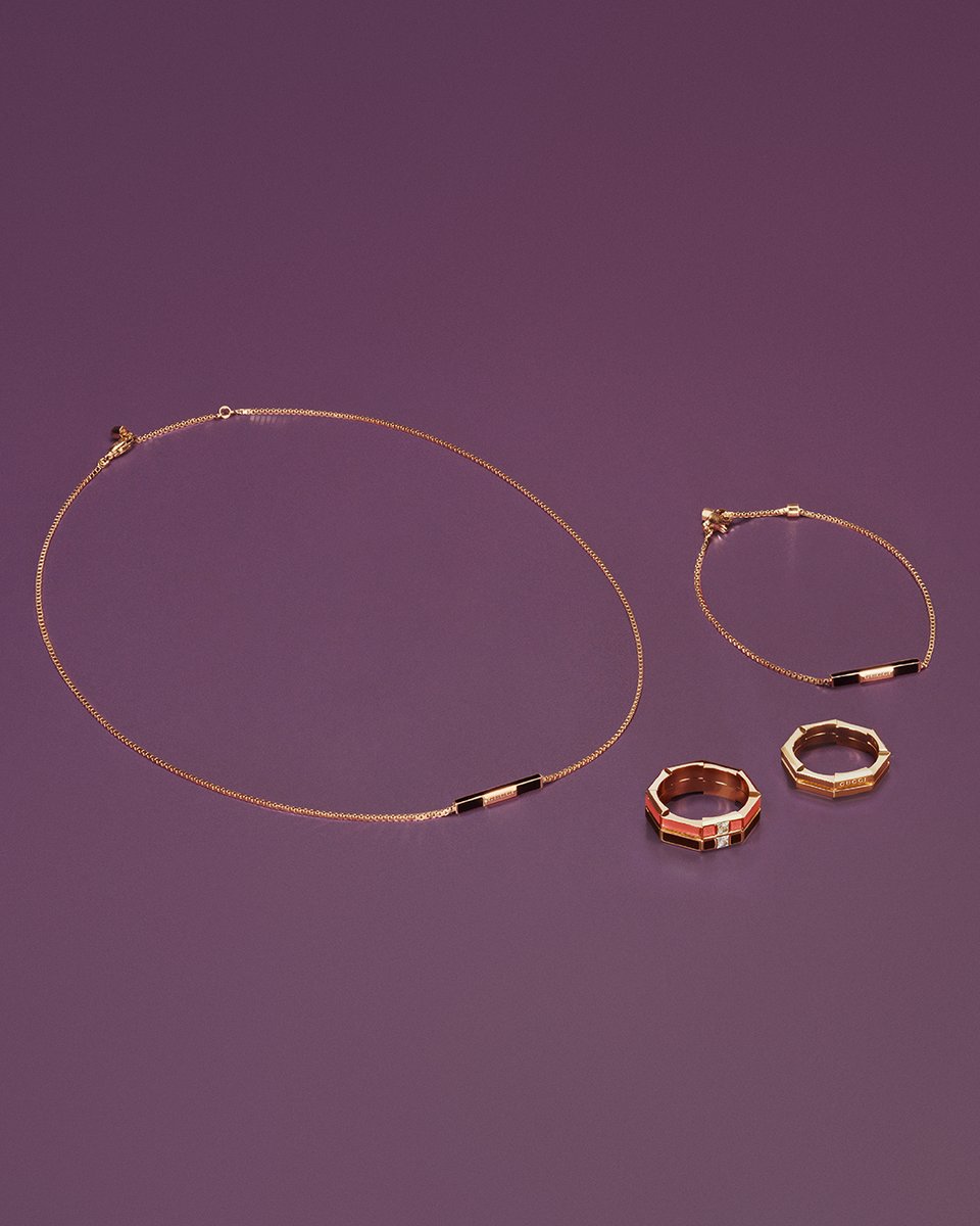 Precious stones such as tourmalines, rubellites, and diamonds embellish a variety of #GucciLinkToLove pieces envisioned to be combined and layered in personal ways. Discover more on.gucci.com/LinkToLove_ #GucciJewelry #AlessandroMichele