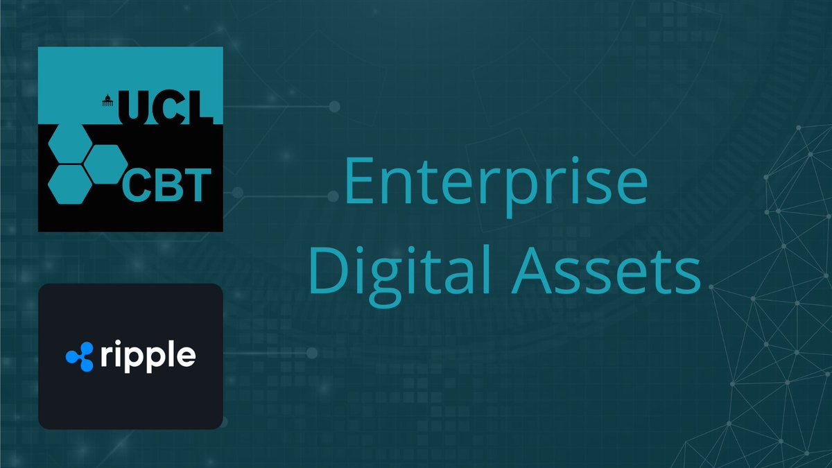 UKCBT_org's tweet photo. Are you interested in how blockchain is advancing business activities and society? Check out UCL CBT's new #Enterprise Digital Assets Report!

With the support of @Ripple, this report provides insights on #tokenized business models for enterprises.

https://t.co/eSCbQpGt90 https://t.co/U4tEtP9SSi