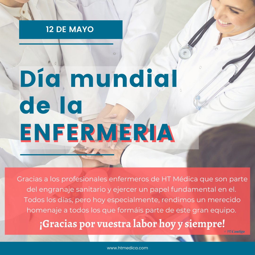 HTmedica's tweet photo. 💙Gracias a los profesionales enfermeros de HT Médica que son parte del engranaje sanitario y ejercer un papel fundamental en el. ¡Gracias por vuestra labor hoy y siempre!
.
#salud #diamundial #enfermeria #diamundialenfermeria #enfermeros #enfermeras #htmedica #equipoht https://t.co/RK9EPcnJwq