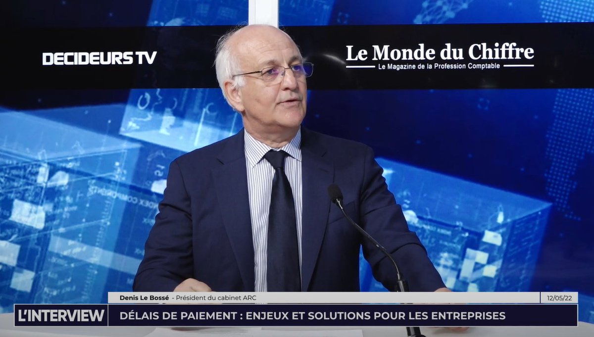 HuguesRob's tweet photo. [Décideurs TV] L'interview : Délais de paiement : quels enjeux et solutions pour les entreprises ? #gestion #entreprise #interviewLMC avec Denis Le Bossé Président @Cabinet_Arc sur @DECIDEURSTV @mondeduchiffre https://t.co/0gDm69uIy9 https://t.co/7dtHgniqp0
