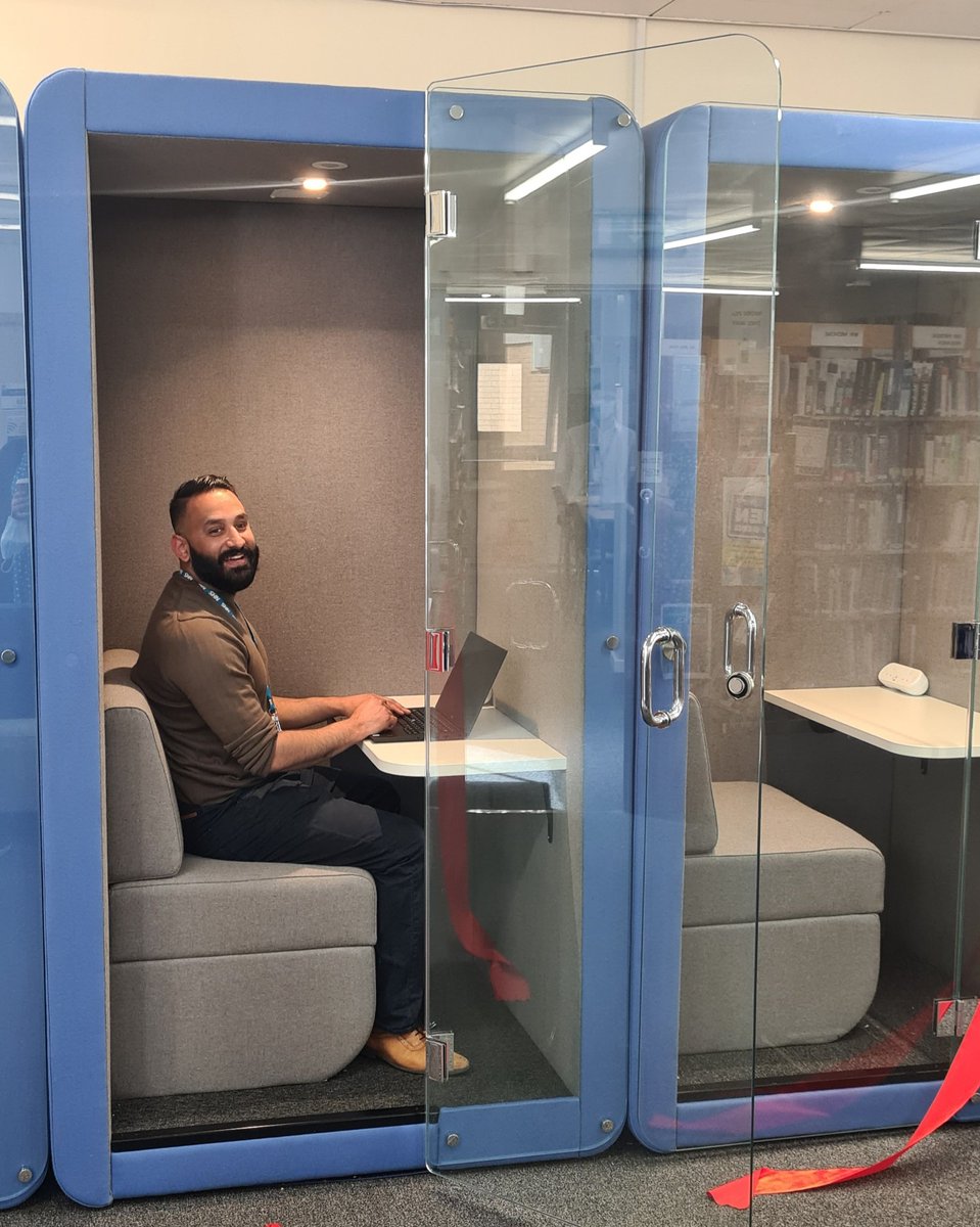We are excited to open our new quiet pods in the <a href="/RotherhamNHSLib/">RotherhamNHSLibrary</a> 
Part funded by @NHSHEE_NEY 

#MedicalEducation #VirtualLearning